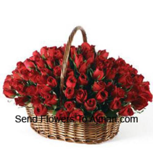 Dreamy 100 Red Roses Basket