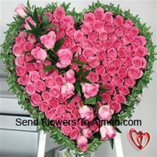 100 Pink Elegant Roses