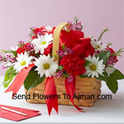 18 Carnations and Gerberas Basket