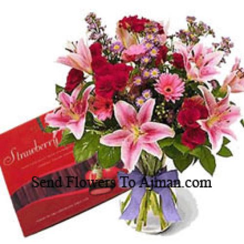 Roses, Gerberas and Lilies with Chocolates