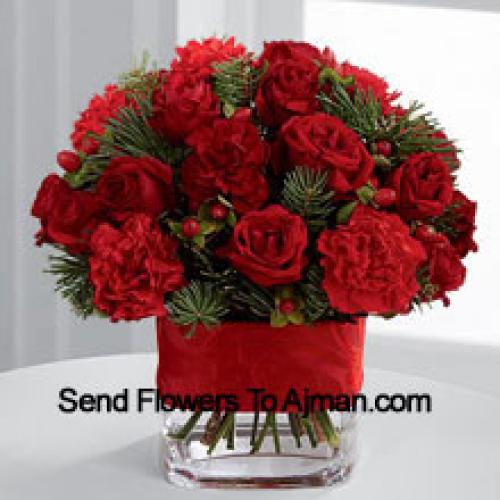 Beautiful Red and Greend Splendid Flowers