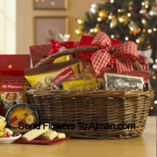 Basket Filled with Snacks